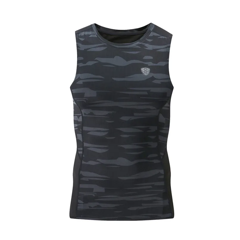 Men Vest Sports Training T-Shirt Men New Dry Compressed Fitness Vest Elastic Muscle Men's Sports Blouse Top for four seasons #2d (8)