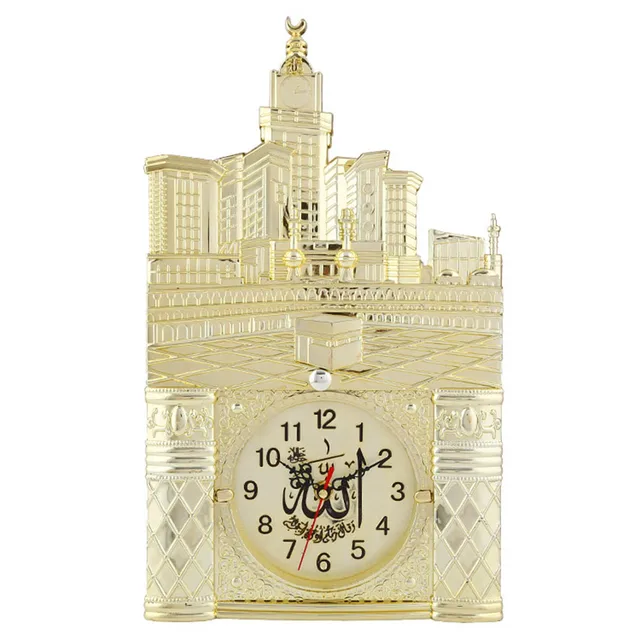 Vintage Islamic Mosque Azan Wall Clock Muslim Prayer Home Room Decor