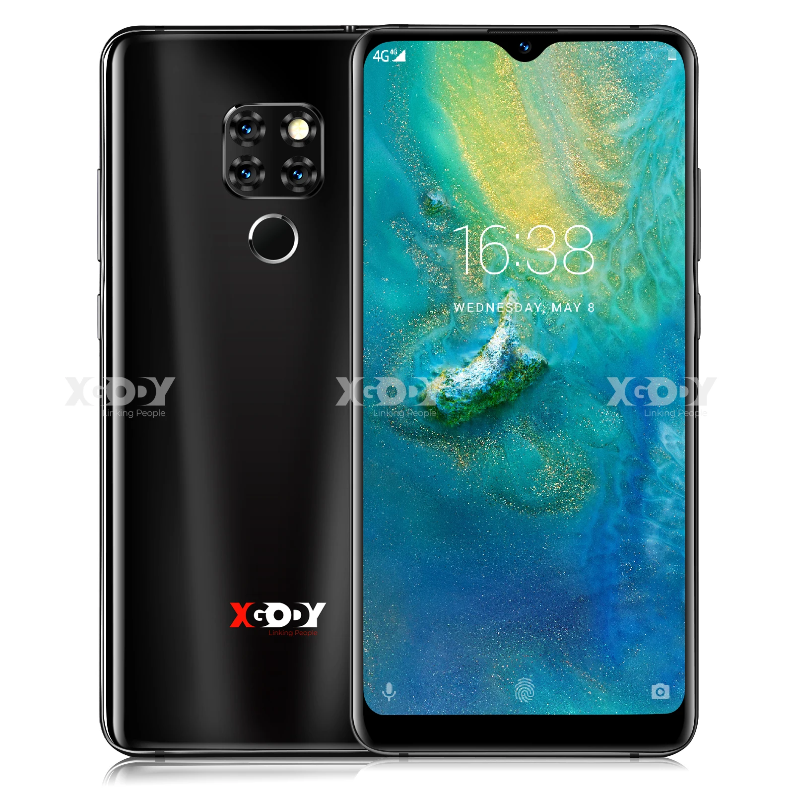 Xgody Smartphone Quad Core Android 9,0 de 3500 mAh teléfono móvil 2 GB + 16 GB 6,26 pulgadas 19:9 pantalla Cámara Dual teléfono Móvil 4G Mate 20