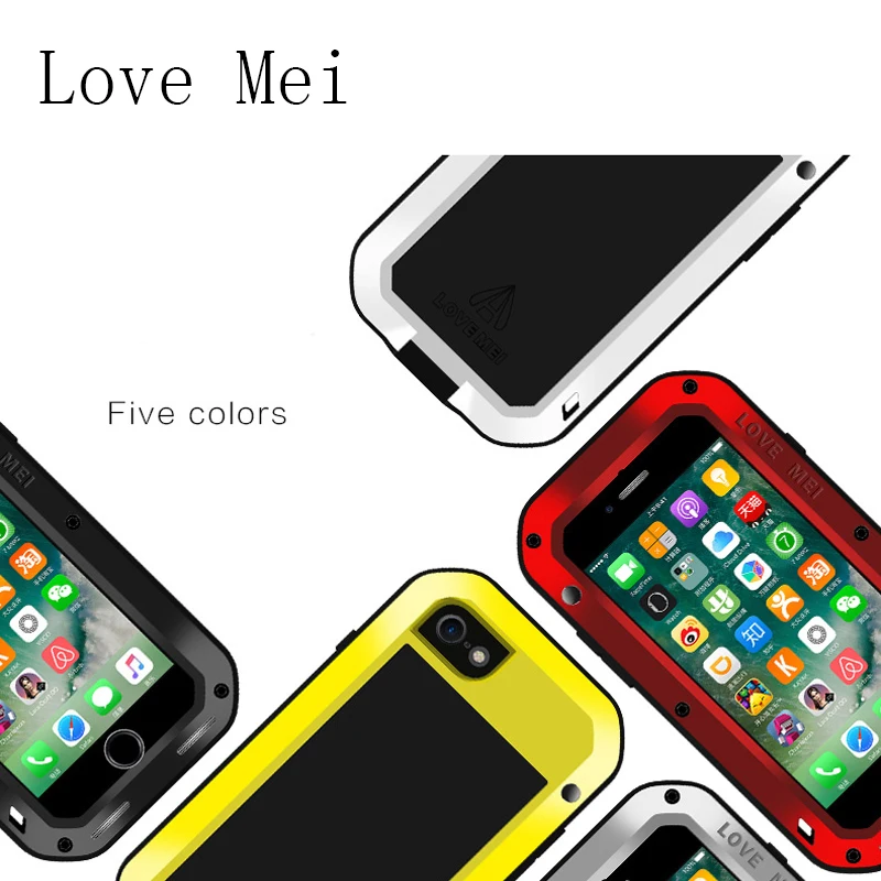 

For Apple iPhone 7 Protective Case LOVE MEI Powerful Dirtproof Shockproof Aluminum Metal Case For iPhone 7 Plus Back Case