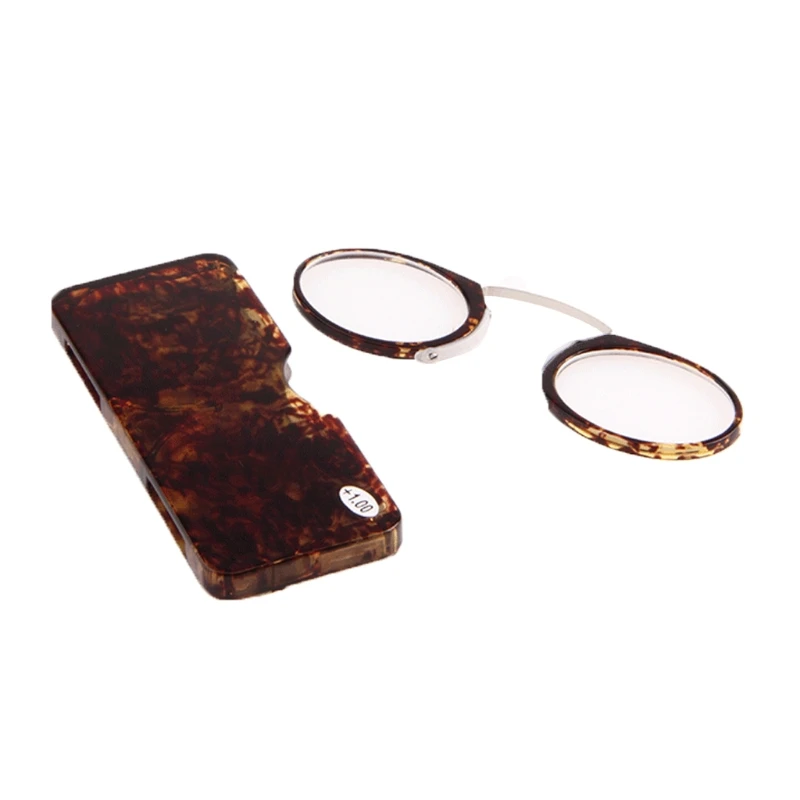 Gafas de lectura para reposar la nariz + 1,0 a + 3,5, clip de lector de cartera SOS portátil en Mini gafas de lectura con funda Gafas de lectura para reposar la nariz + 1,0 a + 3,5, clip de lector de cartera SOS portátil en Mini gafas de lectura con funda