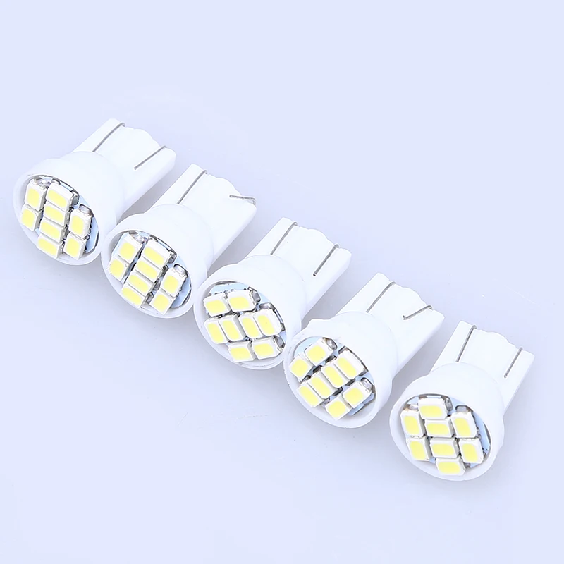 POSSBAY 5 шт. 8SMD 1206 куполообразный индекс Автомобильный светодиодный светильник Клин для лампочек белый свет DC12V интерьер Liciense пластина карта света