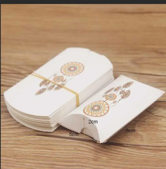 Оптовая продажа e2 * 5*8 см 300GSM крафт бумага форма подушки свадебные конфеты