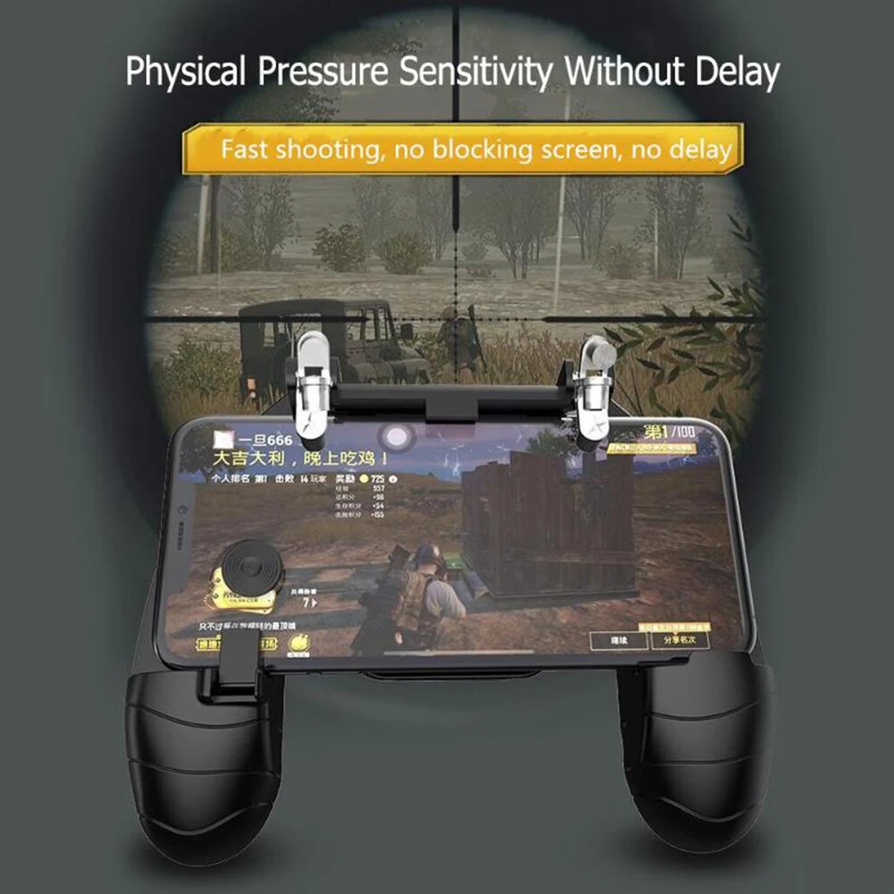 Mobile Game Controller Mobile Controller For PUBG Key Gaming Grip Gaming Joysticks 4.7-6.5inch For