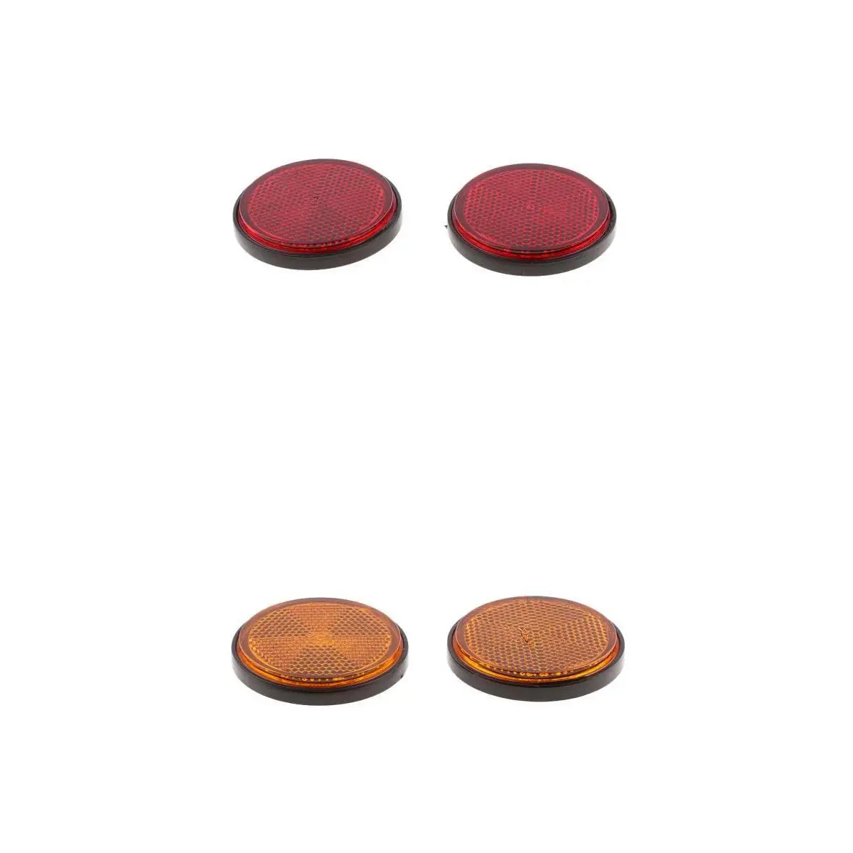 Red & Orange Round Reflectors Reflective Universal for Motorcycle Dirt Bike Car Accessories