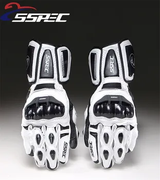 

SSPEC Carbon Fiber GP-PRO Motorcycle Gloves Outdoor Sports Cycling Road Racing Driving Gloves Full Finger Leather Guantes ATV DH