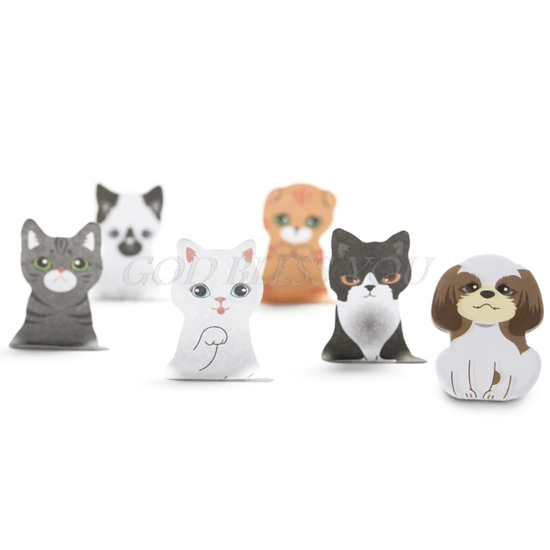 

Cute Kitty House Cat Dog Bookmark Sticker Sticky Notes Paper Pad Bookmarks
