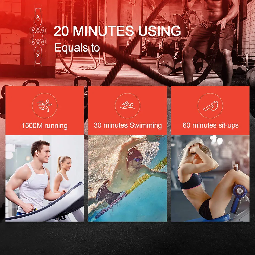 ABS Stimulator Muscle EMS Abdomen Muscle Trainer Toner Toning Belt Home Gym Office Fitness Equipment for AbdomenArmLeg (11)