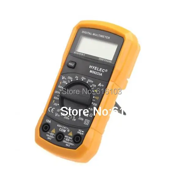 HYELEC MS8233A Mini Digital Multimeter 2000 Counts Displaycount