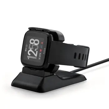 

Kartice for Fitbit Versa Smart Watch Charge Charging Dock Station Cradle Holder Premium Press-In Charging Stand with USB Cable
