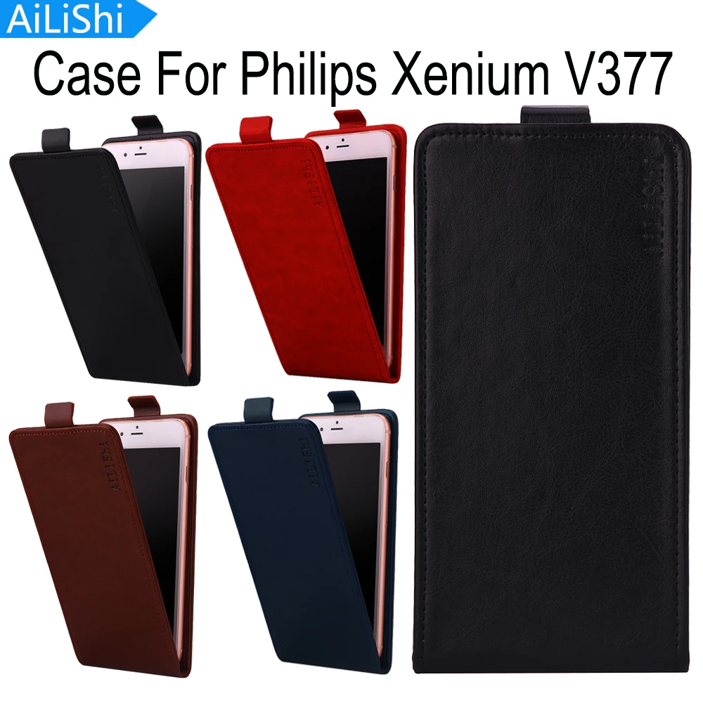 

AiLiShi For Philips Xenium V377 Case New Arrive PU Protective Cover Skin Up And Down Flip Top Quality Leather Case Hot In Stock