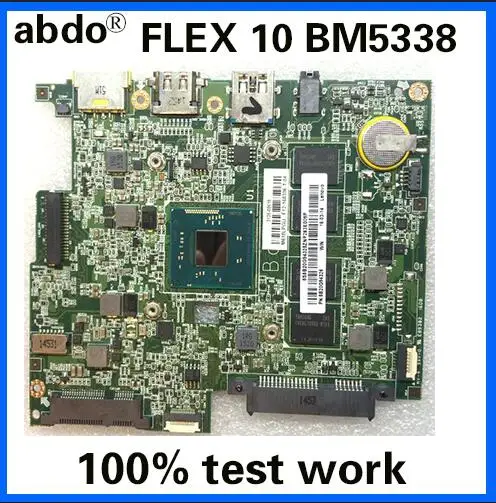 Материнская плата abdo BM5338 для lenovo FLEX10 FLEX 10, материнская плата для ноутбука 5B20G94325, процессор N2840, 4G ram, тестовая работа