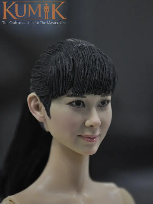 1/6 cabeza Sculpt 15-25 femenino asiático figura muñeca headplay 1 6 figura de acción cabeza tallada modelo juguetes regalo colección
