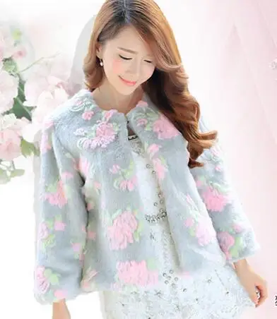Vetement Женская Зимняя коллекция года, новое пальто с искусственным мехом Женская куртка с меховым воротником, меховая верхняя одежда AR108