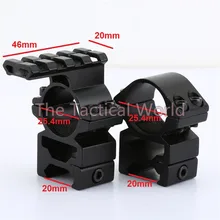 Страйкбол охотничья тактическая одна пара " 25,4 мм кольца крепление с 20 мм таким же основанием/расширение Вивера/Пикатинни адаптер