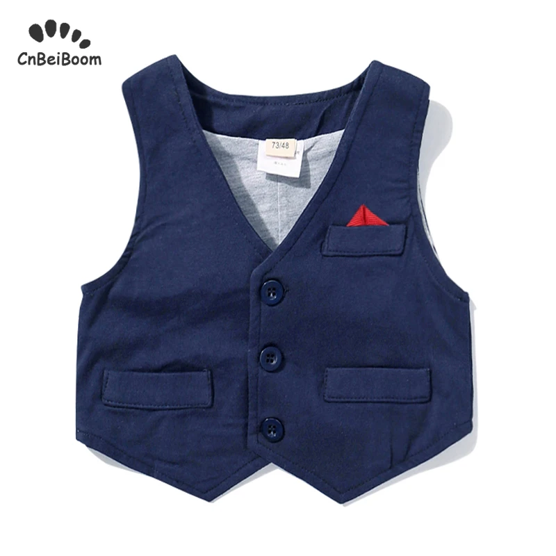 

Kids vest for boys cotton Waistcoat Baby Formal Vest England Style Gentle Boys Wedding Party vests children infant Vest for Boys