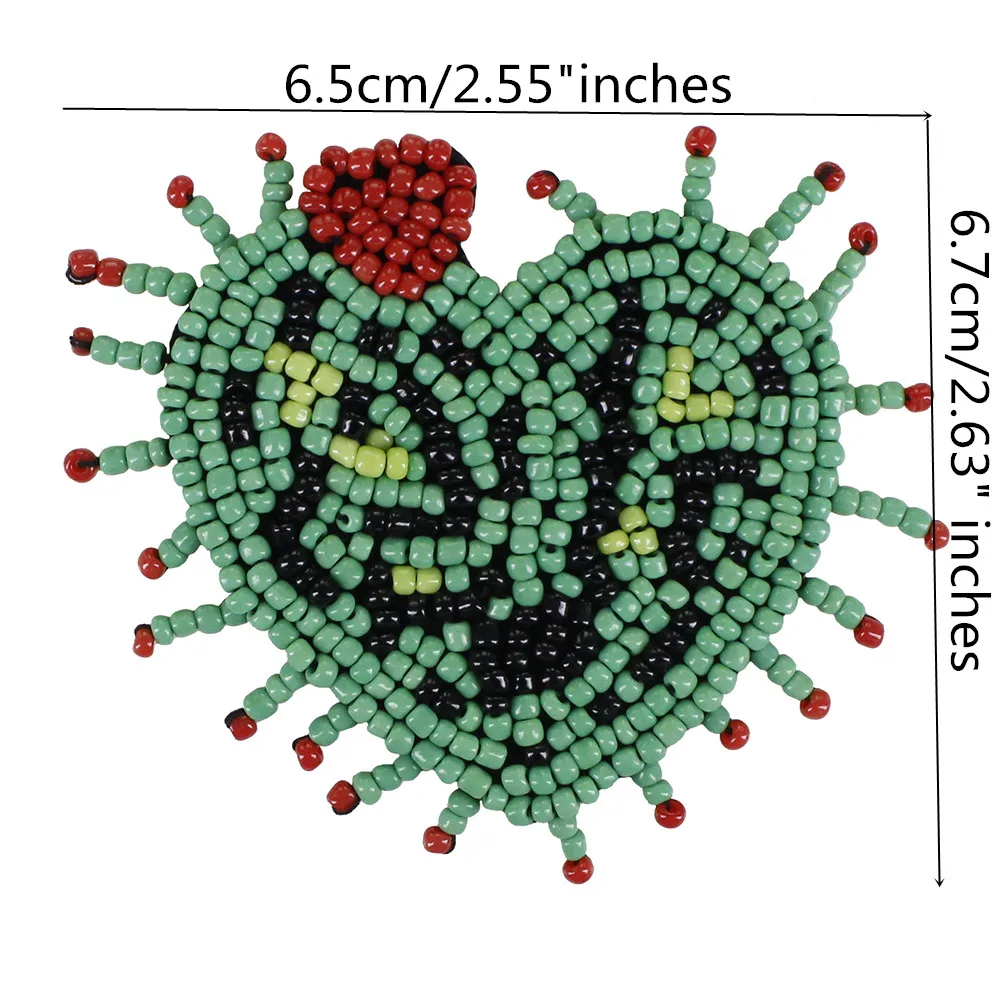 2 шт. кактус патч Sew 0n значок Блестки Бисер Аппликация для шитья патч для кошелька сумка Одежда DIY аксессуары для одежды TH1128