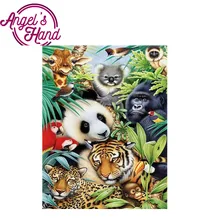 5d diy Алмазная картина панда алмазная живопись на заказ полный квадратный фото Алмазная вышивка на фотографиях значок алмазной мозаики ручка