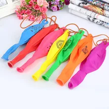 50 шт круглый, из латекса, ручной Пробивной шар, мяч для фитнеса с резиновой ручкой для праздничной вечеринки, украшения, случайный стиль