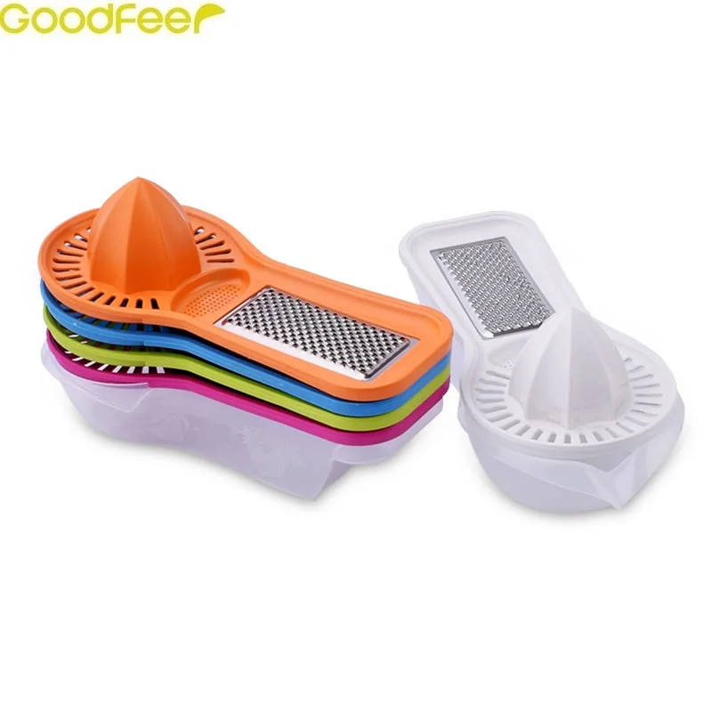 Goodfeer PP Stainless Steel Multifunctional Manual Lemon Juicer Zester