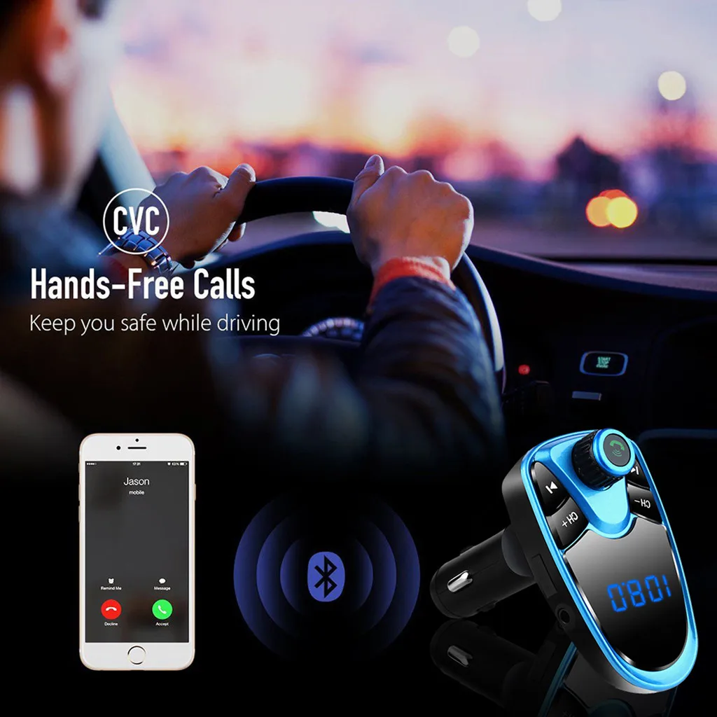 A2DP Bluetooth 3,0 hands-free fm-передатчик MP3-плееры модулятор Handsfree Dual USB Поддержка TF карта U диск автоматический