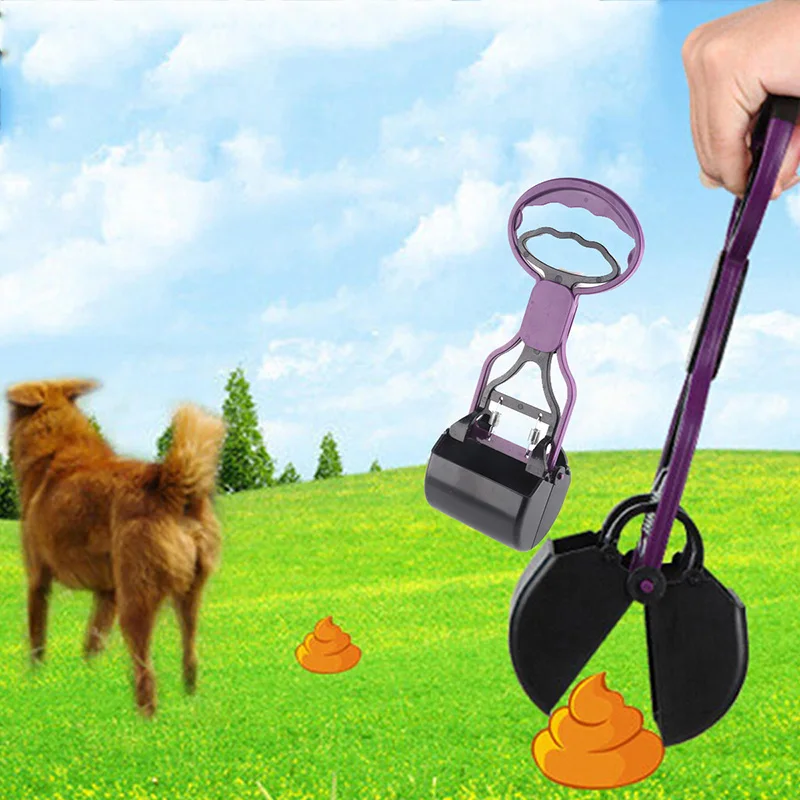 

Plastic Pet Dog Cat Pooper Scooper Long Handle Jaw Poop Scoop Animal Waste Shit Pick Up Cleaner Picker Cleaning Tools