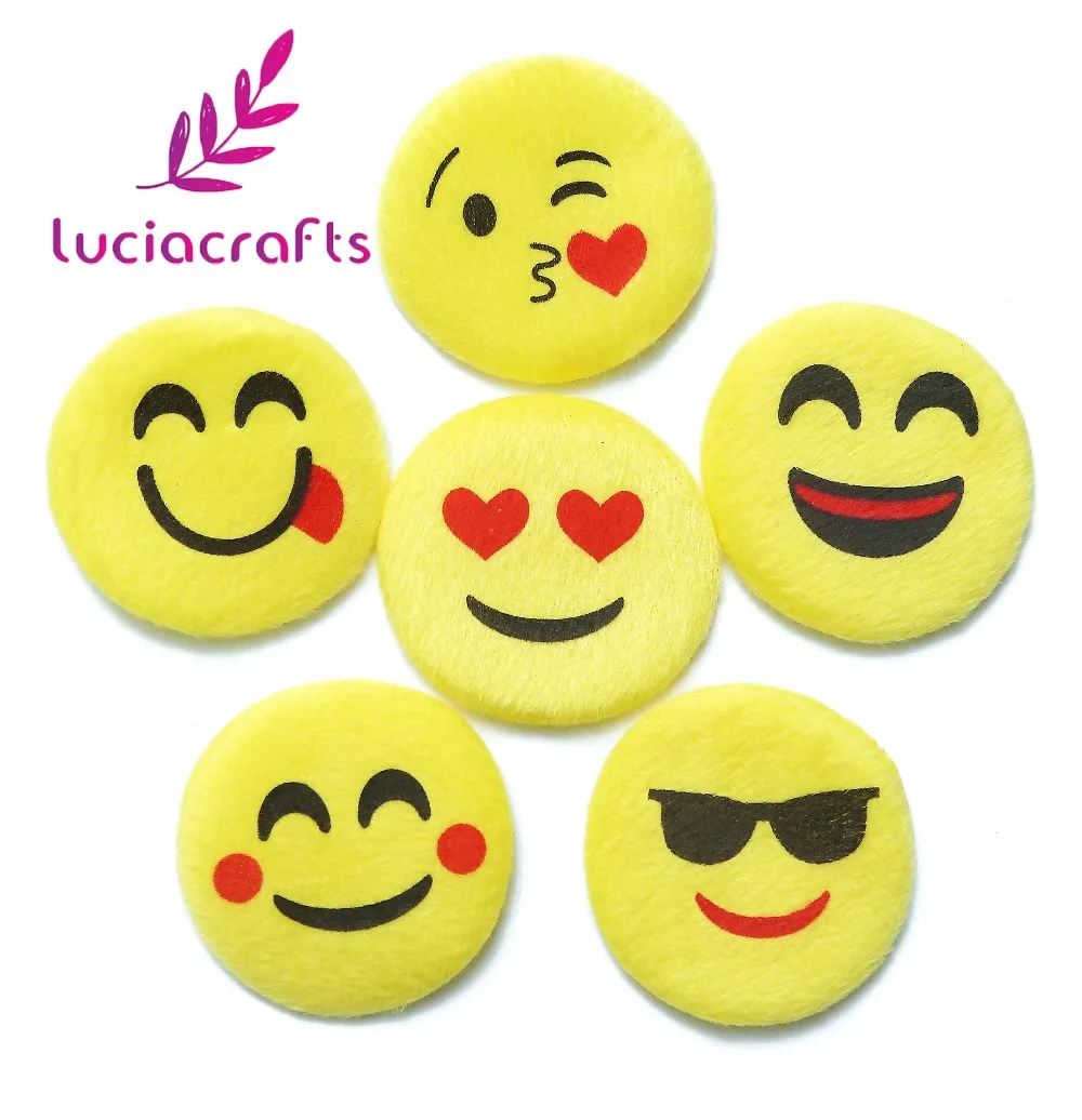 

Lucia Crafts Mixed 6pcs/lot Smile face Sew-on Patch Garment Accessories L0416