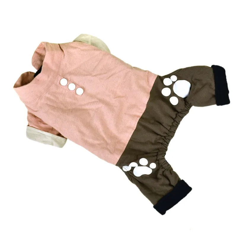 Зимняя Одежда для питомцев, одежда для щенков, кошек, толстовки, пальто, теплый комбинезон на четыре ноги, осенне-весенняя одежда для собаки, ropa para perro - Цвет: Розовый