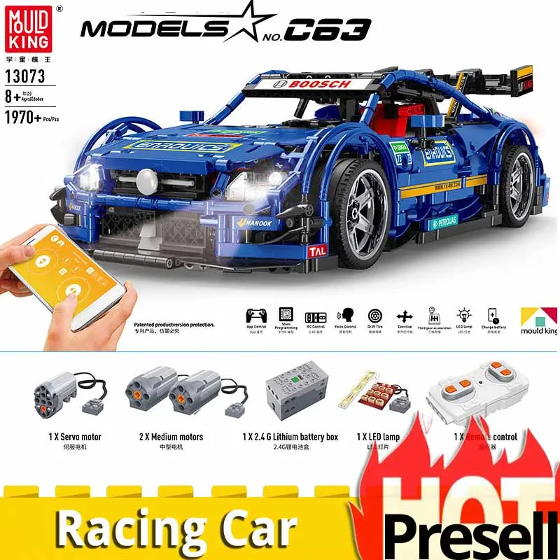 

NEW Technic 13073 Remote control electric MOC motor Racing car set Building Blocks Educational Toys boys christmas gift