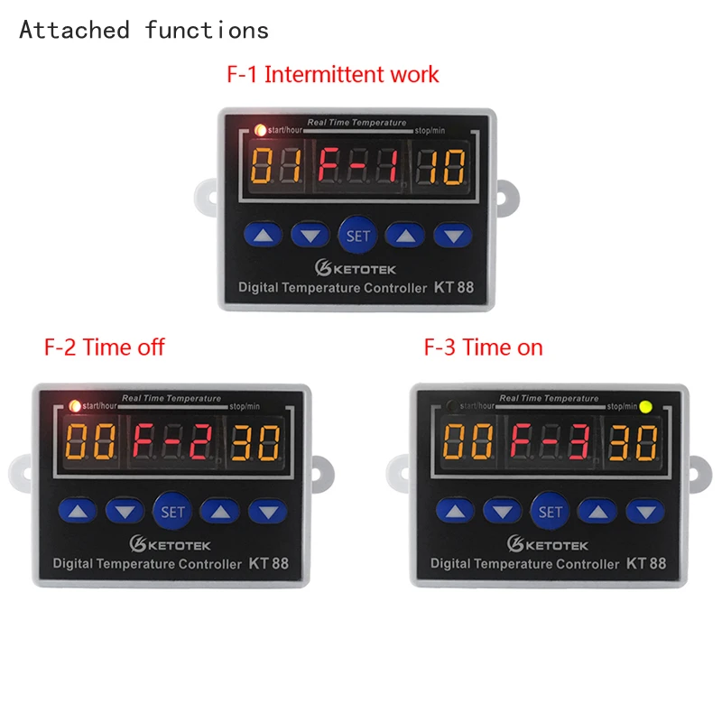 W88 12V 24V 110V 220V Digital Thermostat Temperature Controller  Thermoregulator for incubator Relay 10A Heating Cooling Control