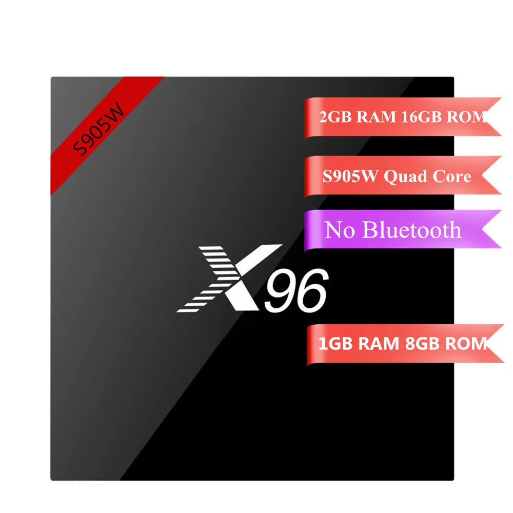 

X96 X96W 2+16G 1+8G Android 7.1 Mini TV Box S905W Quad Core HDMI 2.0 1080P Media Player 2.4GHz WiFi Set Top Box 100M LAN