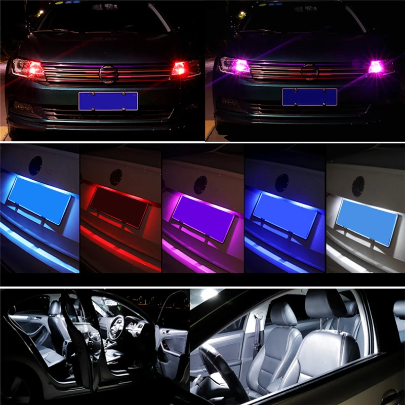 

New 194 T10 168 2825 canbus No Error width lamp 3014 type 57smd decoding led light Car Dome Map Door License Plate Step Light