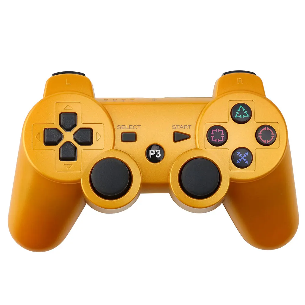 Беспроводной Bluetooth контроллер для sony PS3 геймпад для Play Station 3 джойстик для sony Playstation 3 PC для Dualshock контроллер - Цвет: Золотой