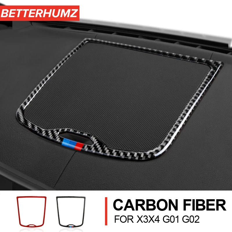 

Car Styling Carbon Fiber Car Instrument Panel Audio Speaker Frame Trim Sticker For BMW G01 2018-2020 G02 2019-2020 X3 X4 Series