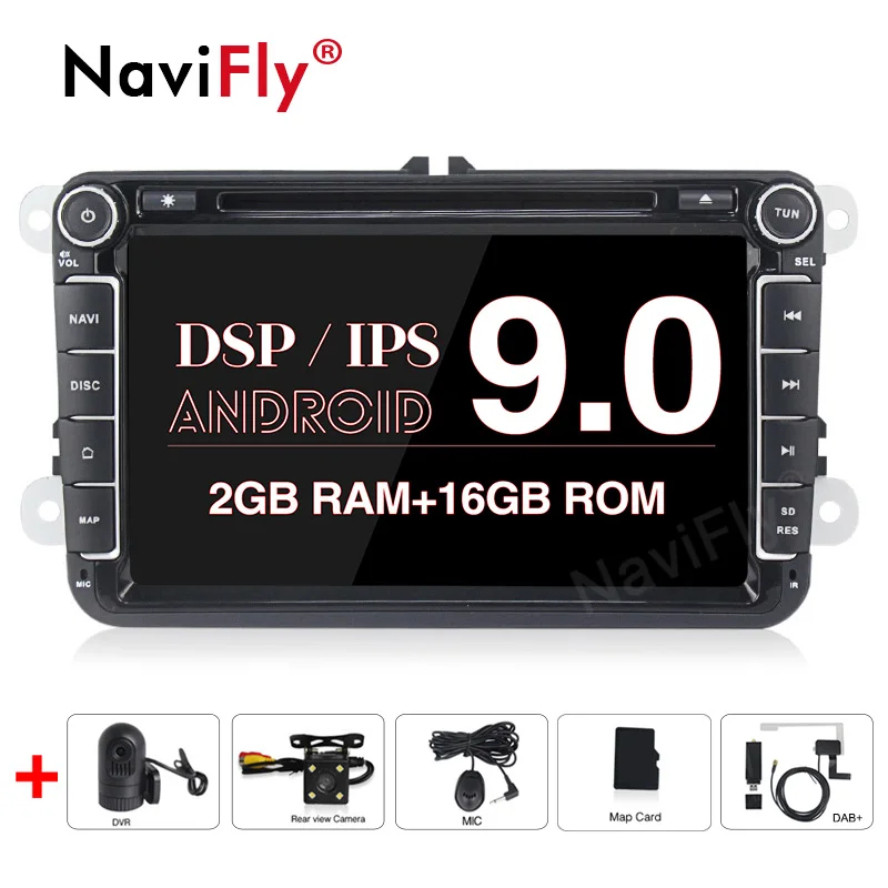 Excellent Free shipping! 8" Android 9.0 IPS DSP Car dvd player GPS Navi For VW/Golf 5 6 /Polo/Tiguan/Passat/b7/b6/SEAT/leon/Skoda radio 0