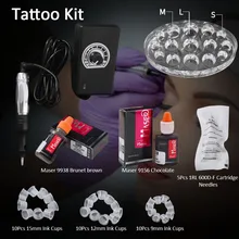 Набор татуировки перманентный макияж для бровей Набор с картриджем иглы держатель чашки чернил алюминиевый швейцарский мотор пистолет Набор детских инструментов