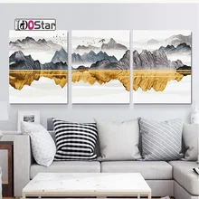 Paiting по номеру современная картина модульные картины горная вода на холсте картина маслом настенные картины для гостиной