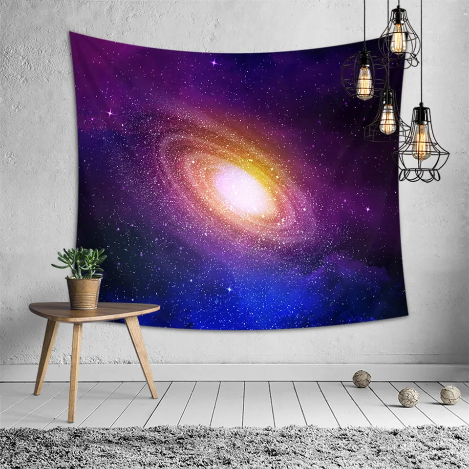 

SOFTBATFY Mandala Universe Tapestry Headboard Wall Art Bedspread Dorm Tapestry Home Decor