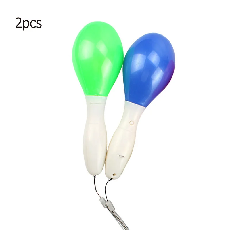

Sensory Lamp Shaking Toy Kids Gift Flashing Light Maracas Neon 2pcs Multi-Color LED Universal Good New Nice Best