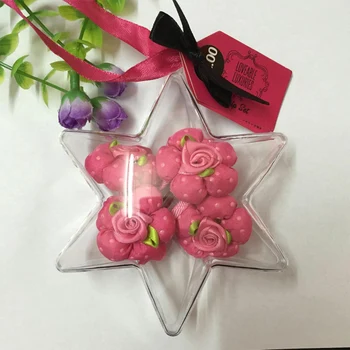 

Six-pointed star PS window display Christmas ball decorations Xmas Tree ornaments Transparent hanging ball wedding decoration