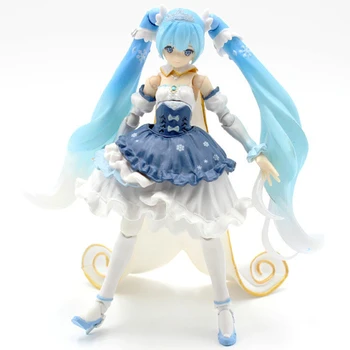 

Vocaloid Hatsune Miku Figma EX-054 Snow Miku Snow Princess Anime PVC Action Figures toy Anime figure Toys For Kids children gift