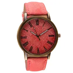 9 видов цветов случайный мужские часы лучший бренд Роскошные модные Джинсы для женщин кожа meibo кварцевые наручные женские часы Relojes HOMBRE часы