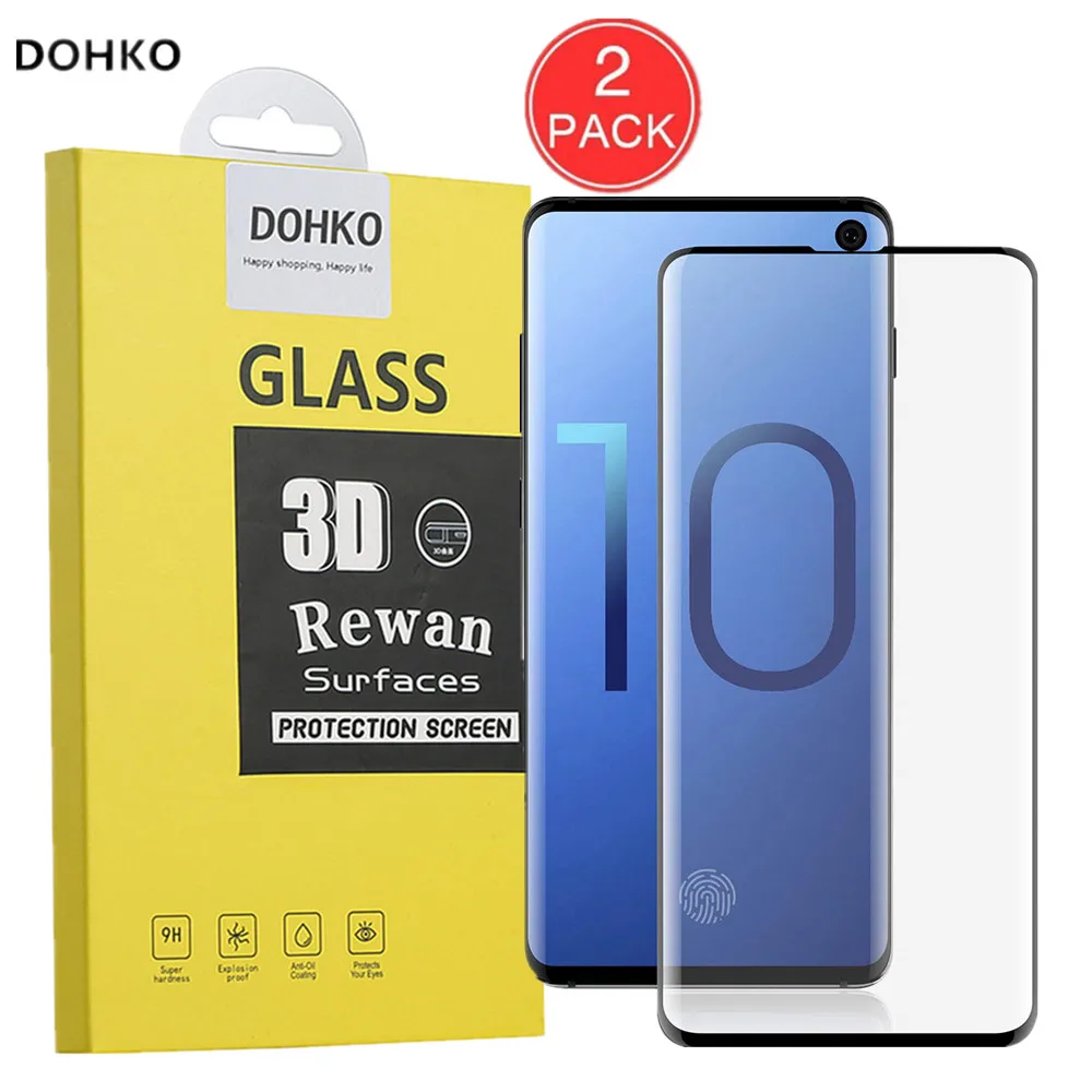 

2 PACK For Samsung S10 3D Screen Protector Protective Film For Samsung S10 e Full Cover HD Tempered Glass For Samsung S10 PLUS