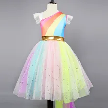 Fancy Dress for Girls Unicorn Party Dress up Kids Rainbow tutu Dresses for Girls Princess Girls Halloween Carnival Costume Wear new girls sequins colorful party dress halloween carnival costumes unicorn fancy prom gowns girls cosplay dresses for girls 3 8y