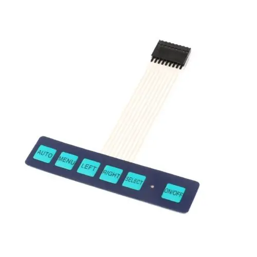 

1x6 6 Key Matrix Membrane Switch Keypad Keyboard Control Panel Super Slim with LED