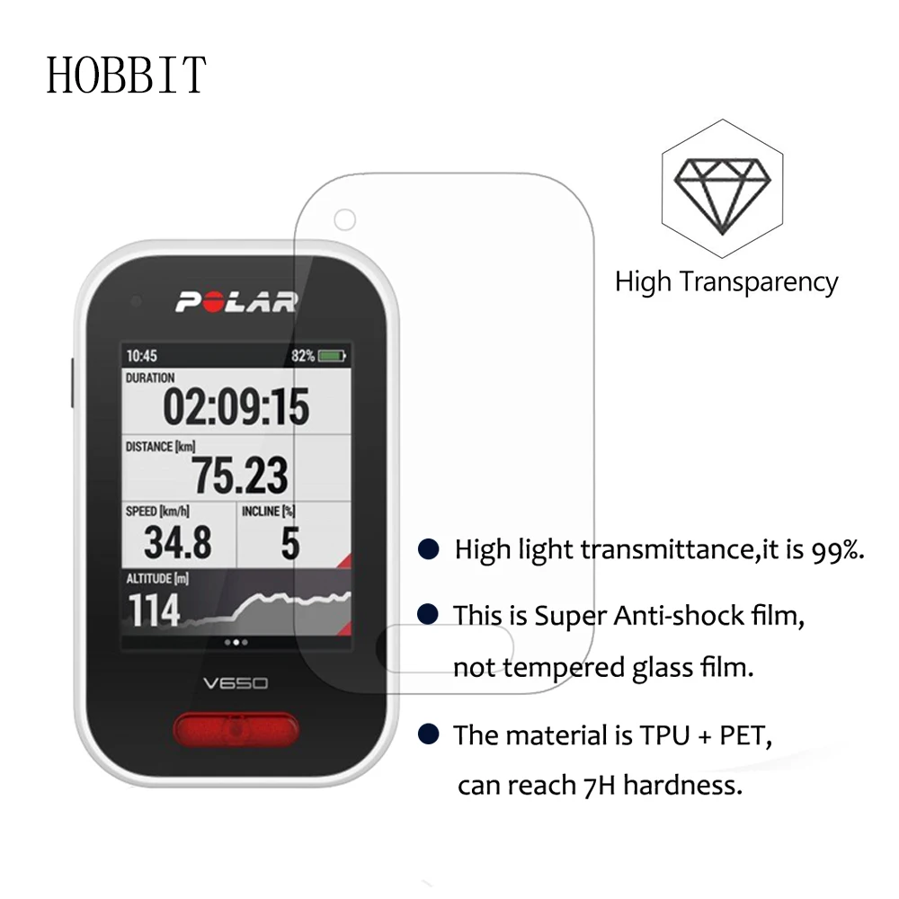 3 упаковки для Polar V650 7H нано Взрывозащищенная защита экрана GPS дорожный горный
