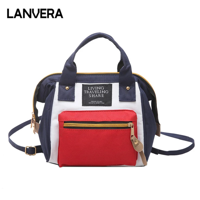 

LANVERA brand solid women totes solid bag oxford satchels handbag hotsale ladies purse clutch messenger crossbody shoulder bags