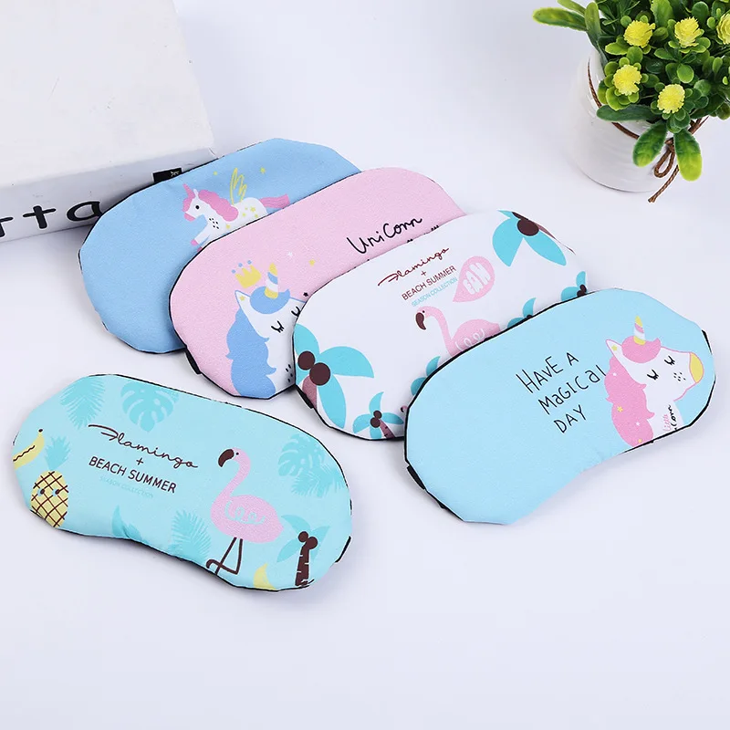 

1PC Cute Flamingo unicorn Sleeping Mask Soft Padded Sleep Shade Cover Comfort Rest Relax Blindfold Sleeping Aid Eye Patch