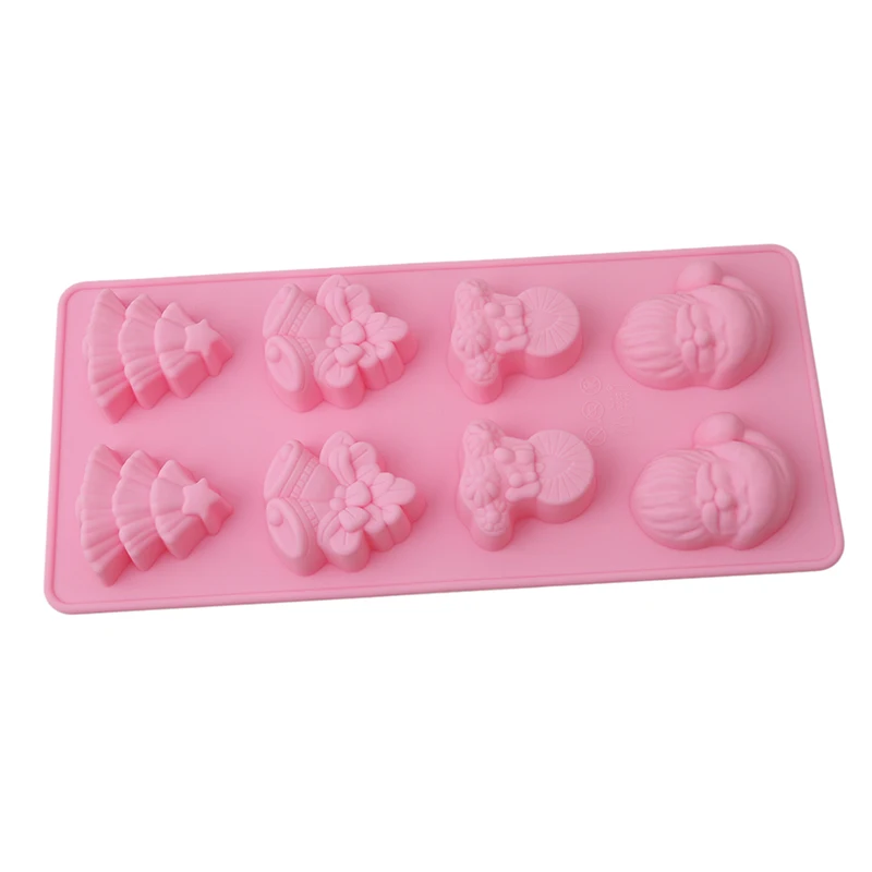 

Silicone Form Cake Molds Christmas Bells Snowman Xmas Tree Snowflakes Deer Socks Pattern Birthday Cake Baking Pastry Tools