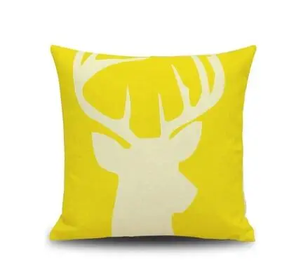 الأصفر الكرتون الحيوان طباعة الكتان عناق المخدة كنبة مكتب غطاء الوسادة